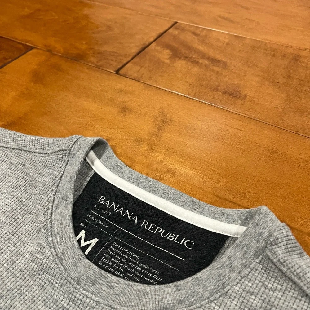 Banana Republic Gray Striped Men's Shirt